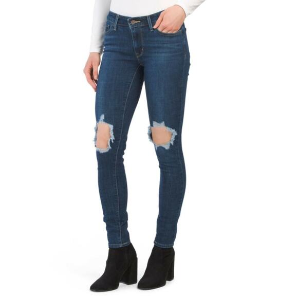 Levi's 711 Women's Denim Jeans 12 31X30 Skinny Lapis Maui Breeze Mid Rise - Picture 1 of 8